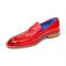 Emilio Franco "Mirko" Red Genuine Italian Calf Leather Loafers.